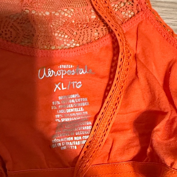 Aeropostale Orange Lace-Back Tank Top - Picture 2 of 6